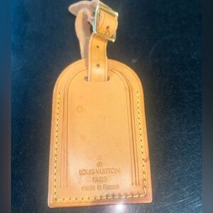 Louis Vuitton Tan Leather Bag Tag